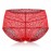 Lace Floral Transprent Wave Mid Waist Breathable Hollow Out Briefs