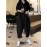 Casual Women Cotton Pure Color Button Long Sleeve Jumpsuit