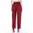 Women Casual Pure Color High Waist Elastic Waist Pants