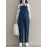 Women Casual Sleeveless Straps High Waist Denim Jumpsuit