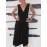 Wide Leg Women Cotton Deep V-Neck Sleeveless Lace Patchwork Jumpsuit