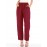 Women Casual Pure Color High Waist Elastic Waist Pants