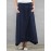 S-5XL Women Cotton Elastic Waist Side Pockets Irregular Interlaced Skirts